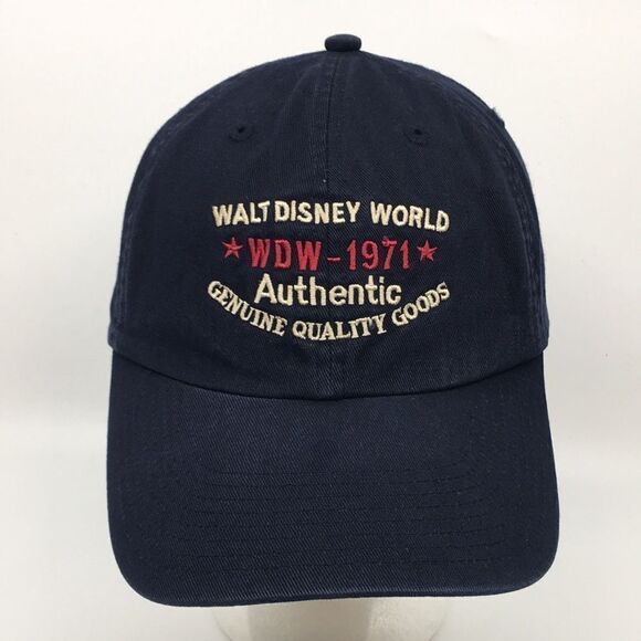 Walt Disney World 1971 Authentic Quality Goods cotton navy baseball cap hat - Picture 1 of 14